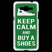 Coque Samsung Grand Prime 4G Keep Calm Buy Shoes Vert