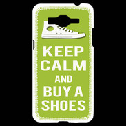 Coque Samsung Grand Prime 4G Keep Calm Buy Shoes Vert Pomme