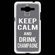 Coque Samsung Grand Prime 4G Keep Calm Drink champagne Gris