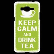 Coque Samsung Grand Prime 4G Keep Calm Drink Tea Vert pomme