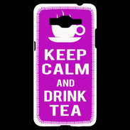 Coque Samsung Grand Prime 4G Keep Calm Drink Tea Violet