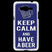 Coque Samsung Grand Prime 4G Keep Calm Have a beer Bleu