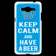 Coque Samsung Grand Prime 4G Keep Calm Have a beer Cyan