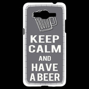 Coque Samsung Grand Prime 4G Keep Calm Have a beer Gris