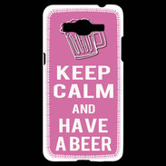 Coque Samsung Grand Prime 4G Keep Calm Have a beer Rose