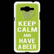 Coque Samsung Grand Prime 4G Keep Calm Have a beer Vert pomme