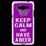Coque Samsung Grand Prime 4G Keep Calm Have a beer Violet