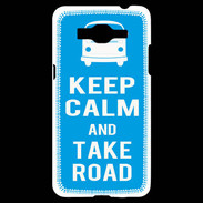 Coque Samsung Grand Prime 4G Keep Calm Take Road Cyan
