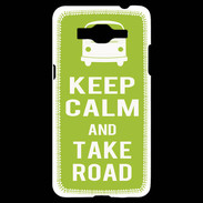 Coque Samsung Grand Prime 4G Keep Calm Take road Vert pomme