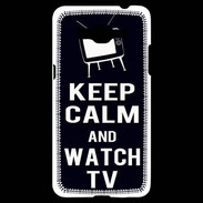 Coque Samsung Grand Prime 4G Keep Calm Watch TV Noir