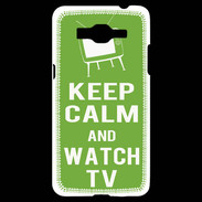 Coque Samsung Grand Prime 4G Keep Calm Watch TV Vert