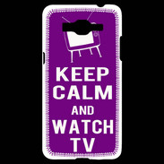 Coque Samsung Grand Prime 4G Keep Calm Watch TV Violet