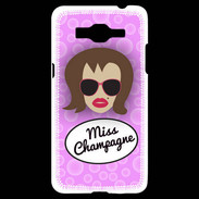 Coque Samsung Grand Prime 4G Miss Champagne Chatain