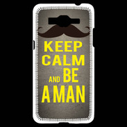 Coque Samsung Grand Prime 4G Keep Calm Be a Man Gris