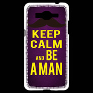 Coque Samsung Grand Prime 4G Keep Calm Be a Man Violet