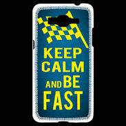 Coque Samsung Grand Prime 4G Keep Calm and Be Fast Bleu