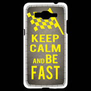 Coque Samsung Grand Prime 4G Keep Calm and Be Fast Gris