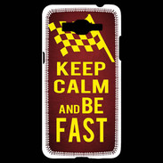 Coque Samsung Grand Prime 4G Keep Calm and Be Fast Rouge