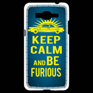 Coque Samsung Grand Prime 4G Keep Calm and Be Furious Bleu