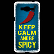 Coque Samsung Grand Prime 4G Keep Calm and Be Spicy Bleu