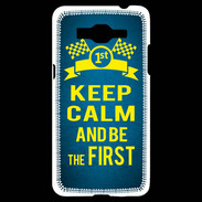 Coque Samsung Grand Prime 4G Keep Calm and Be the First Bleu