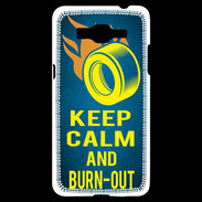 Coque Samsung Grand Prime 4G Keep Calm and Burn Out Bleu