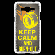 Coque Samsung Grand Prime 4G Keep Calm and Burn Out Gris