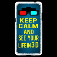 Coque Samsung Grand Prime 4G Keep Calm and See your life 3D Bleu