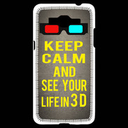 Coque Samsung Grand Prime 4G Keep Calm and See your life 3D Gris