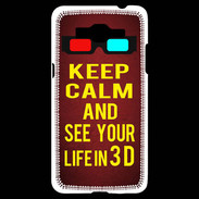 Coque Samsung Grand Prime 4G Keep Calm and See your life 3D Rouge
