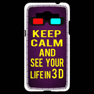 Coque Samsung Grand Prime 4G Keep Calm and See your life 3D Violet