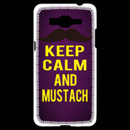 Coque Samsung Grand Prime 4G Keep Calm and Mustach Violet