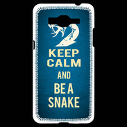 Coque Samsung Grand Prime 4G Keep Calm and Be a Snake bleu