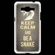 Coque Samsung Grand Prime 4G Keep Calm and Be a Snake Gris