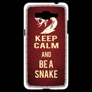 Coque Samsung Grand Prime 4G Keep Calm and Be a Snake Rouge