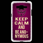 Coque Samsung Grand Prime 4G Keep Calm and Be Anonymous Rose