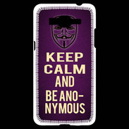 Coque Samsung Grand Prime 4G Keep Calm and Be Anonymous Violet