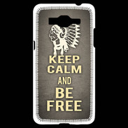 Coque Samsung Grand Prime 4G Keep Calm and Be Free Gris