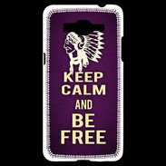 Coque Samsung Grand Prime 4G Keep Calm and Be Free Violet