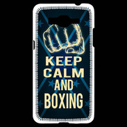 Coque Samsung Grand Prime 4G Keep Calm and Boxing Bleu