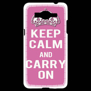 Coque Samsung Grand Prime 4G Keep Calm and Carry on Rose