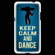 Coque Samsung Grand Prime 4G Keep Calm and Dance Bleu