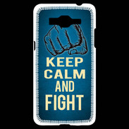 Coque Samsung Grand Prime 4G Keep Calm and Fight Bleu