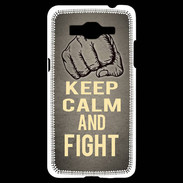 Coque Samsung Grand Prime 4G Keep Calm and Fight Gris