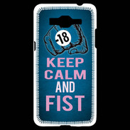 Coque Samsung Grand Prime 4G Keep Calm and Fist BLeu