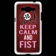 Coque Samsung Grand Prime 4G Keep Calm and Fist Rouge