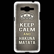 Coque Samsung Grand Prime 4G Keep Calm and Hakuna Matata Gris