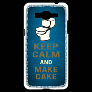 Coque Samsung Grand Prime 4G Keep Calm and Make cake Bleu