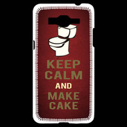 Coque Samsung Grand Prime 4G Keep Calm and Make cake Rouge