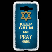 Coque Samsung Grand Prime 4G Keep Calm and Pray jewish BLeu